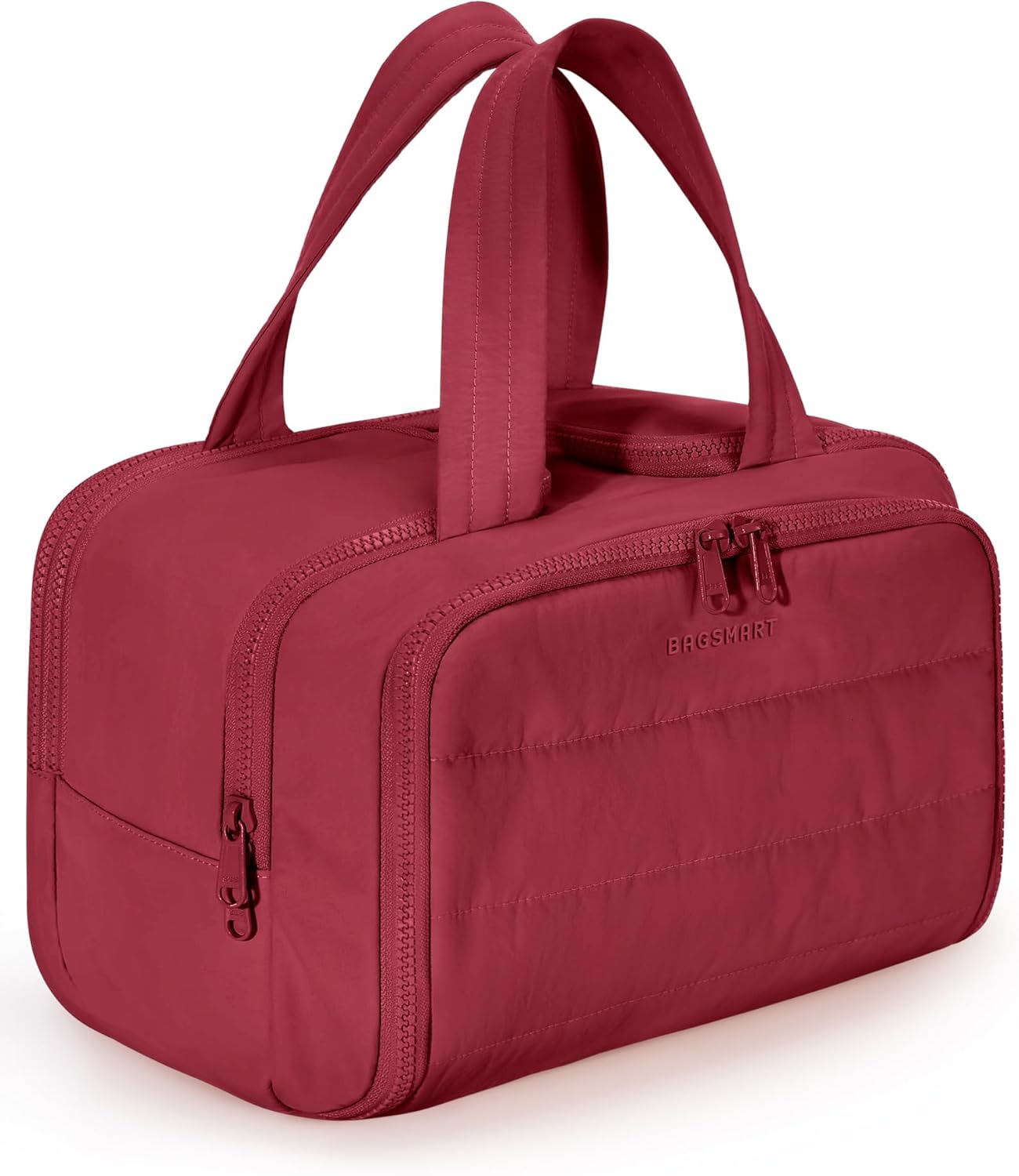 BAGSMART 4-in-1 Puffy Travel Toiletry Bag | Large-Capacity Organiser with Handle – Perfect for Makeup, Brushes & Holiday Essentials