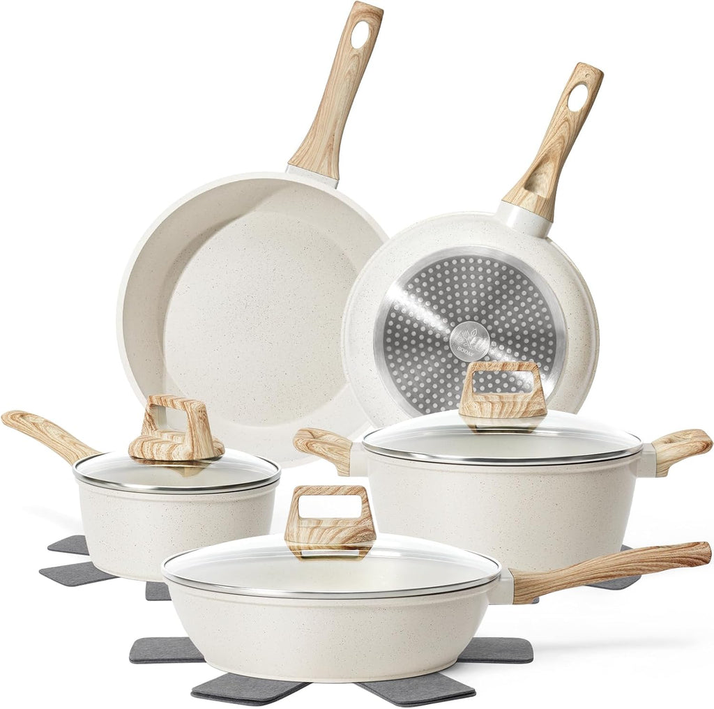 SODAY 12-Piece Healthy Granite Cookware Set(Toxin-Free & Non-Stick)