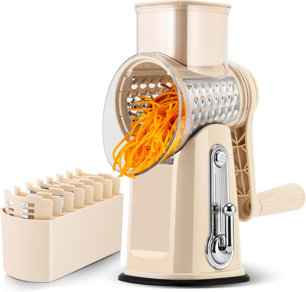 SUSTEAS 5-in-1 Rotary Vegetable Slicer | The Ultimate Time-Saving Kitchen Gadget