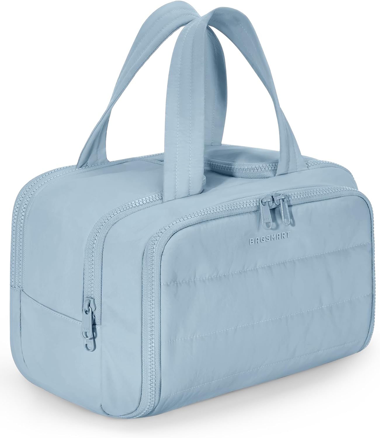 BAGSMART 4-in-1 Puffy Travel Toiletry Bag | Large-Capacity Organiser with Handle – Perfect for Makeup, Brushes & Holiday Essentials