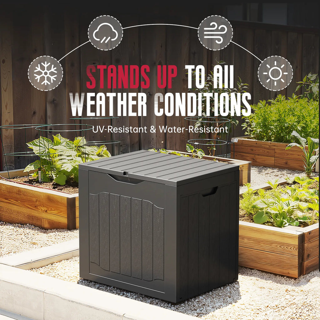 All-Weather Weatherproof Patio Deck Box (132L Lockable Parcel Delivery Station)