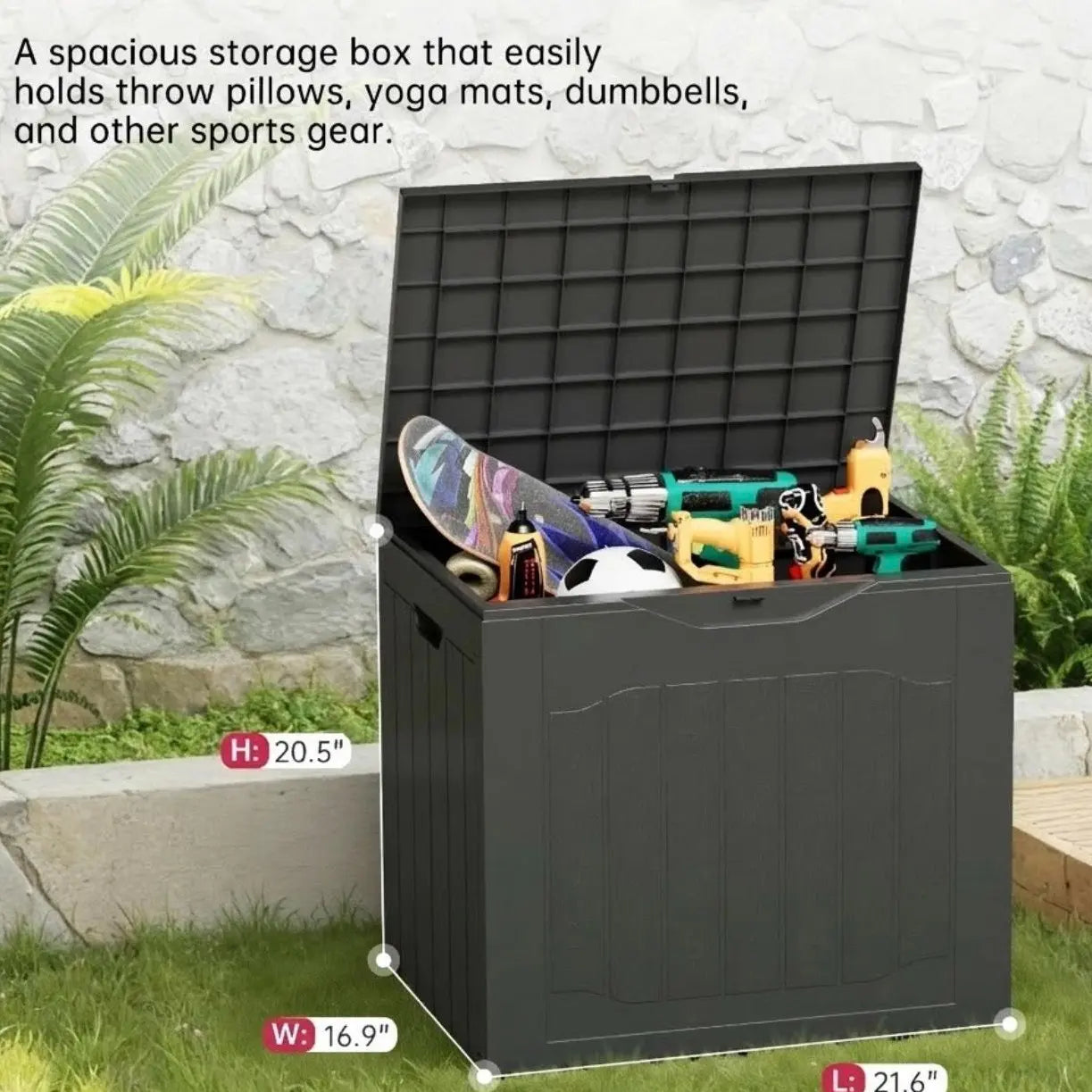 All-Weather Weatherproof Patio Deck Box (132L Lockable Parcel Delivery Station)