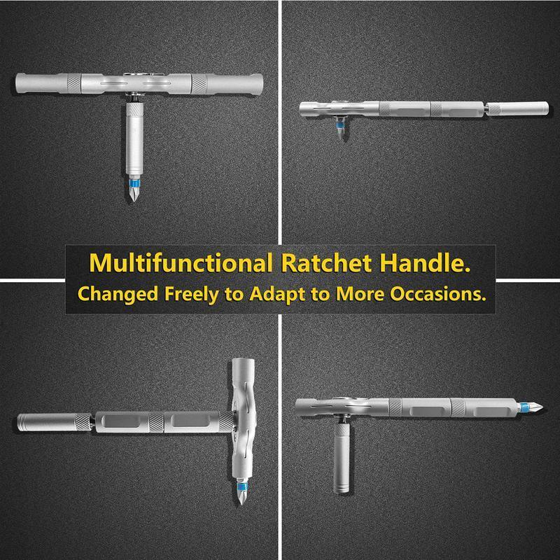 SEESE 24-in-1 DIY Screwdriver Set | Magnetic, Ratchet & Compact – Interchangeable Bits, Portable Tool Kit for Home Repairs