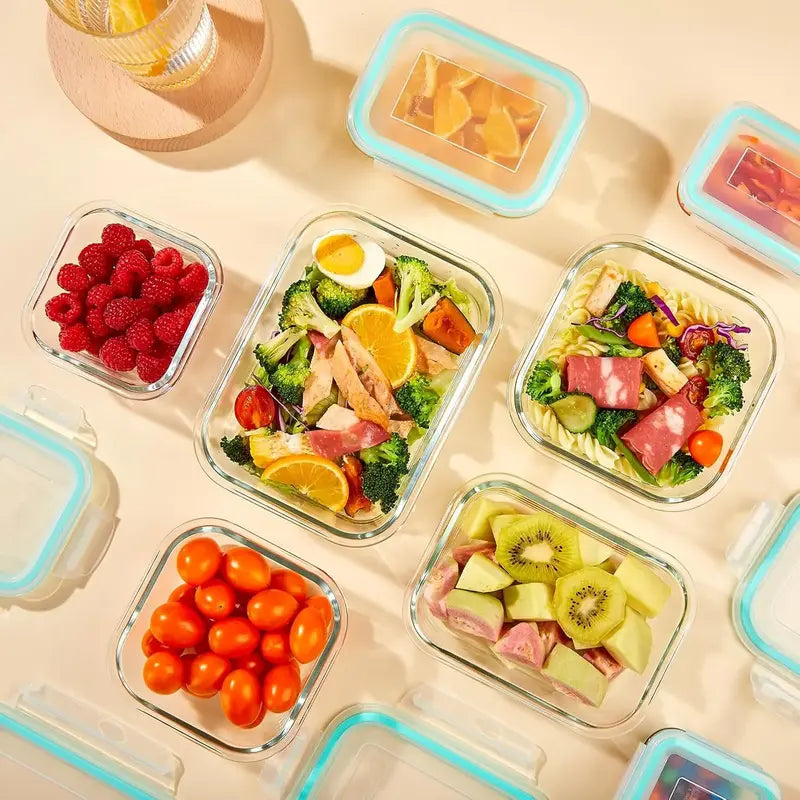 Premium Borosilicate Glass Food Storage Containers (8-Pack)