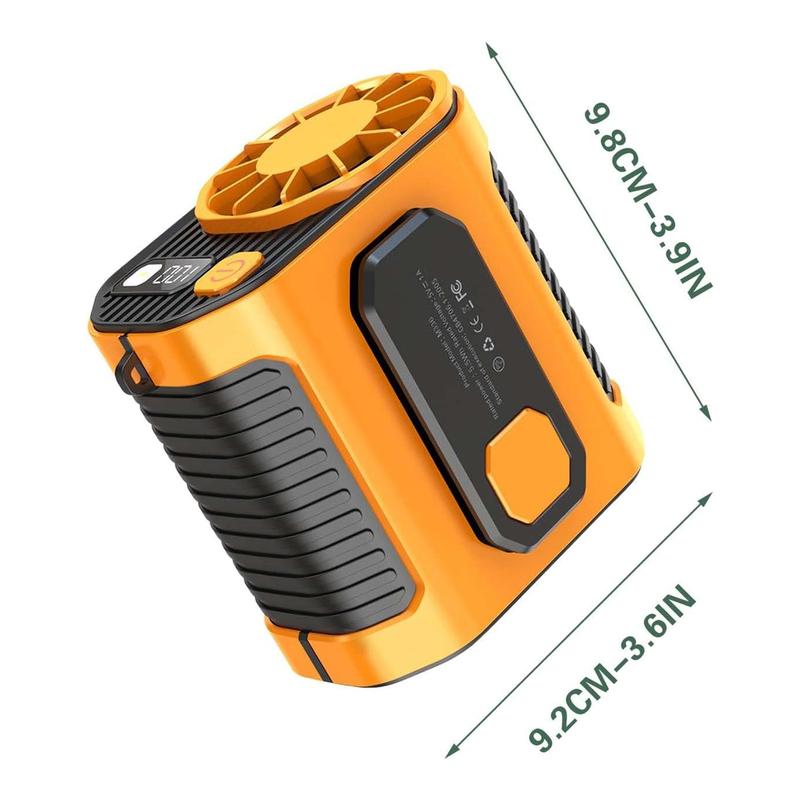 PADOX Wearable Waist Fan | 5000mAh Rechargeable with 10 Speeds & USB Power Bank – Hands-Free Cooling for Work, Travel & Outdoors