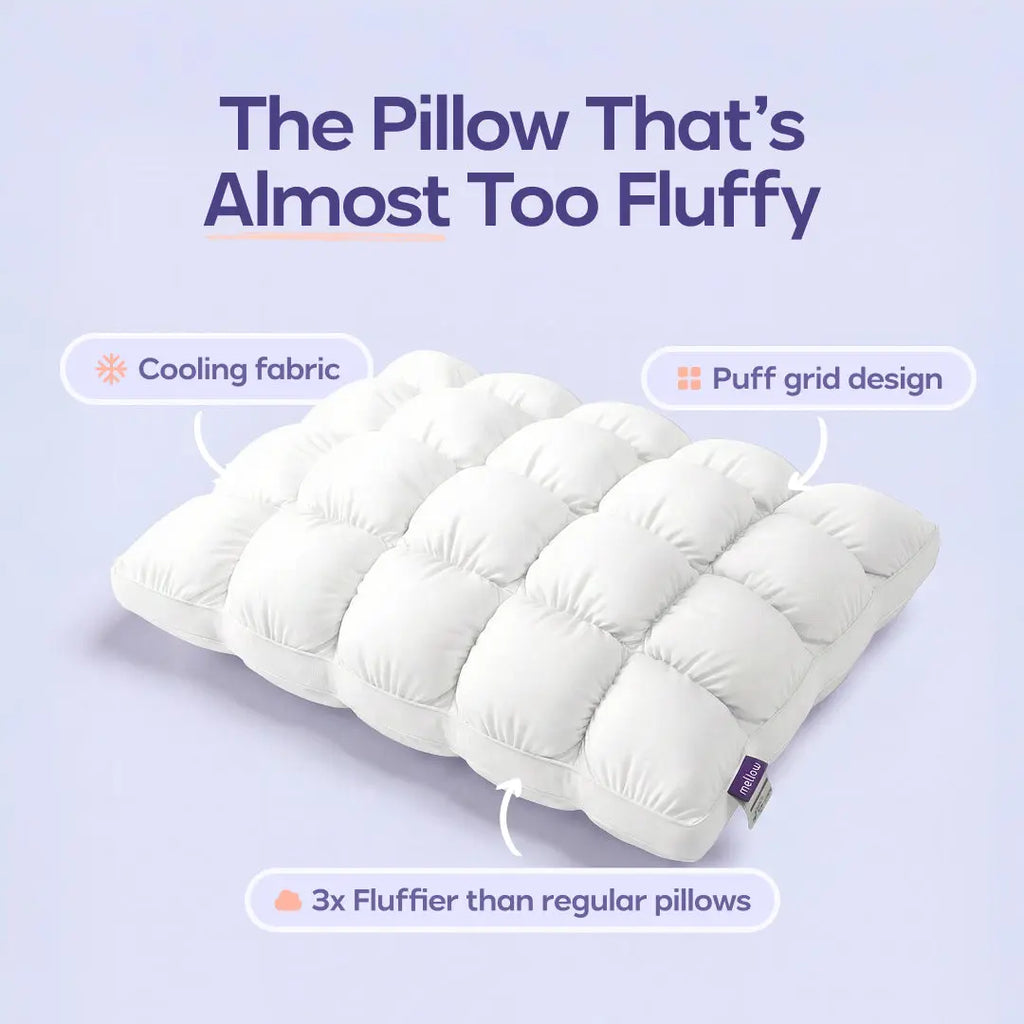 Mellow Puff Pillow | The Ultimate Cloud-Like Cooling Pillow (Puff-Grid Design)