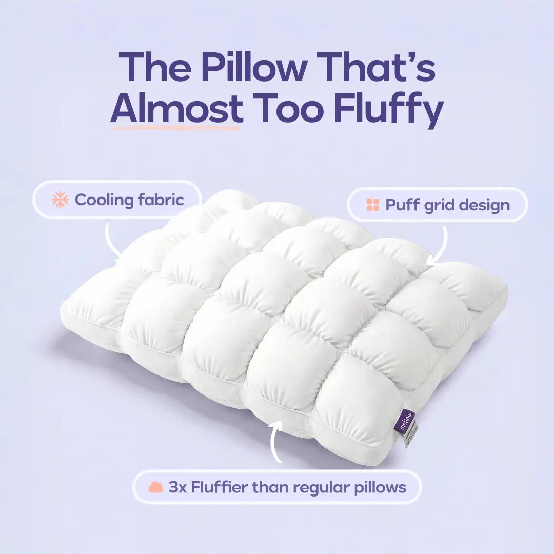Mellow Puff Pillow | The Ultimate Cloud-Like Cooling Pillow (Puff-Grid Design)