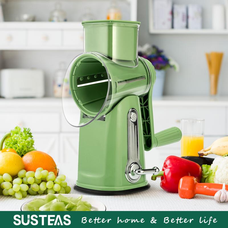 SUSTEAS 5-in-1 Rotary Vegetable Slicer | The Ultimate Time-Saving Kitchen Gadget