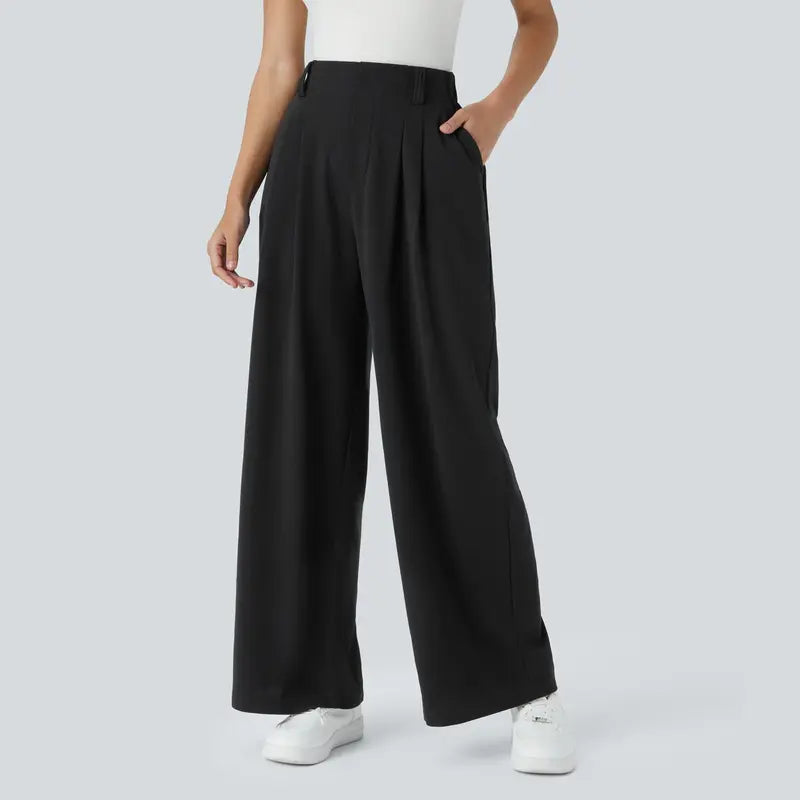 Halara™ Flex Basic Wide-Leg Trousers with Pockets