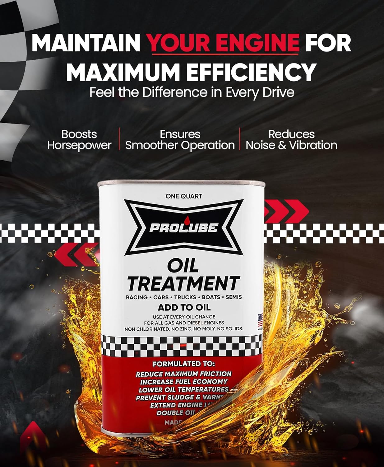 Prolube Oil Treatment | Reduces Friction & Fuel Consumption – Engine Protection for Cars, 4WDs, Boats & Trucks