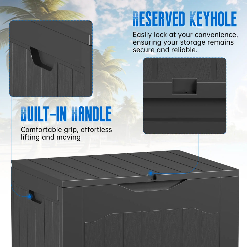 All-Weather Weatherproof Patio Deck Box (132L Lockable Parcel Delivery Station)