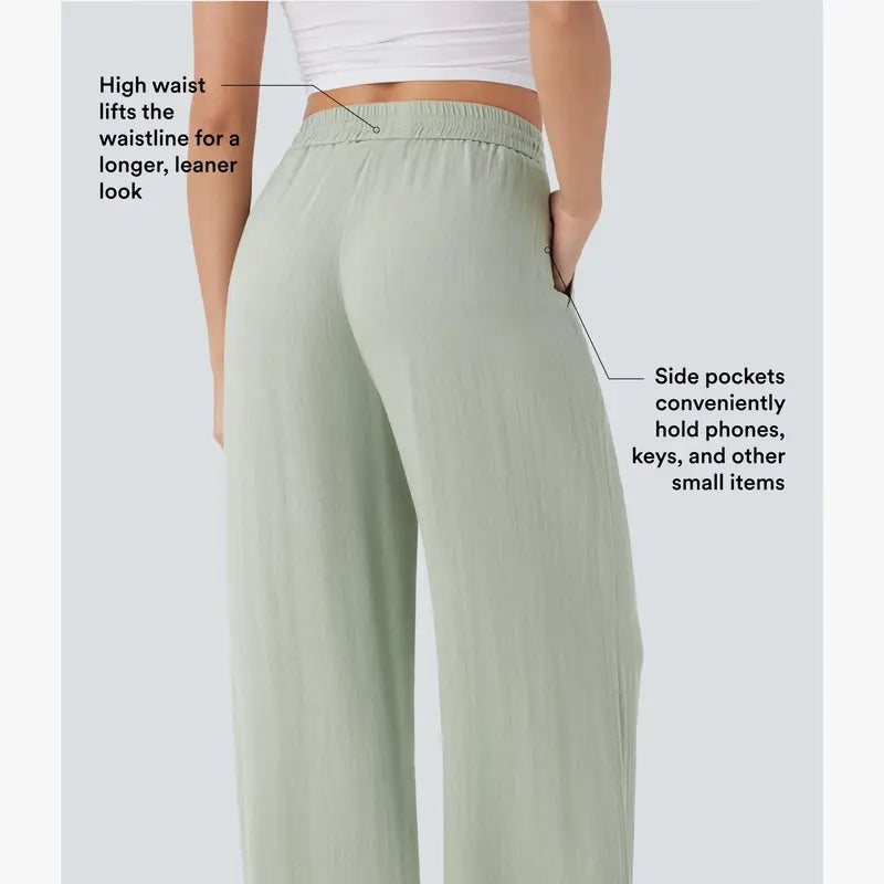 Halara™ Soft Touch Drawstring Wide-Leg Pants with Pockets