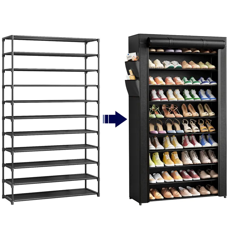Kitsure™ Multi-Tier Shoe Rack with Side Handles