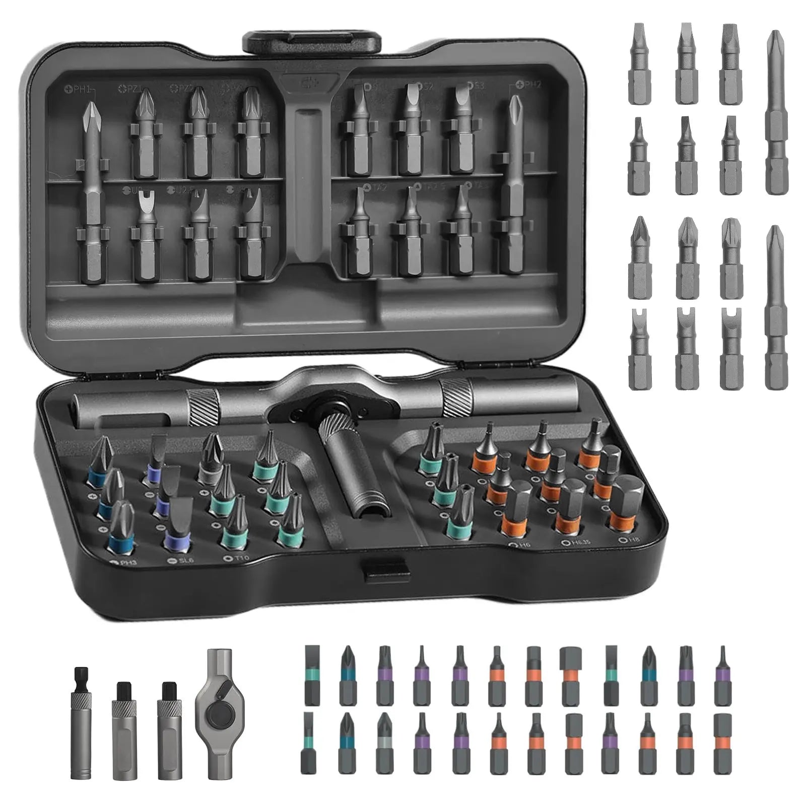 SEESE 24-in-1 DIY Screwdriver Set | Magnetic, Ratchet & Compact – Interchangeable Bits, Portable Tool Kit for Home Repairs