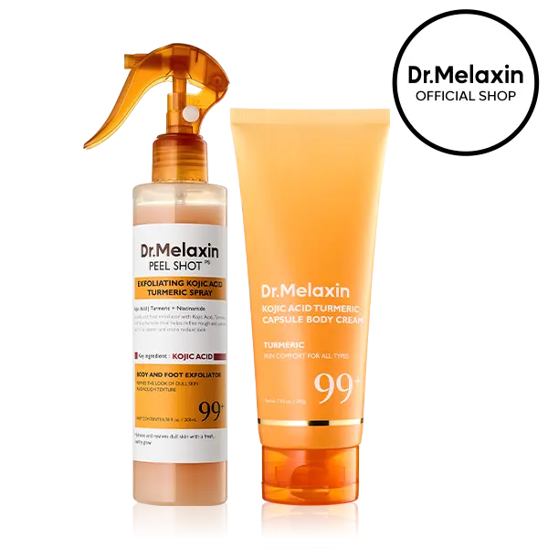 Dr.Melaxin Kojic Acid & Turmeric Dark Spot Care Bundle for Face & Body