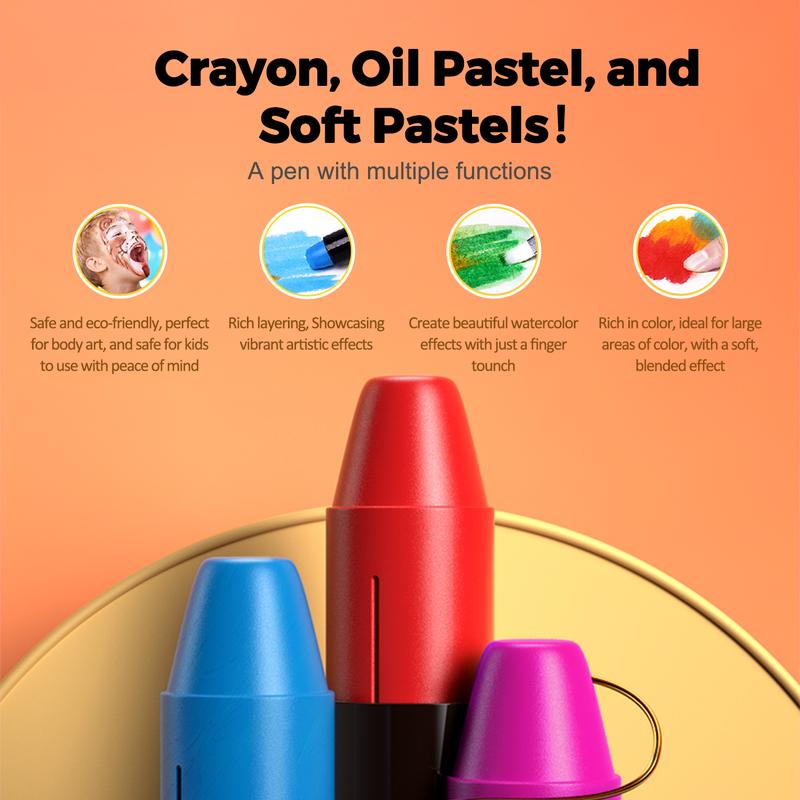 Jar Melo Jumbo Twist Crayons for Toddlers | Easy-Grip, Washable & Non-Toxic – Silky Smooth Colouring Fun for Little Hands