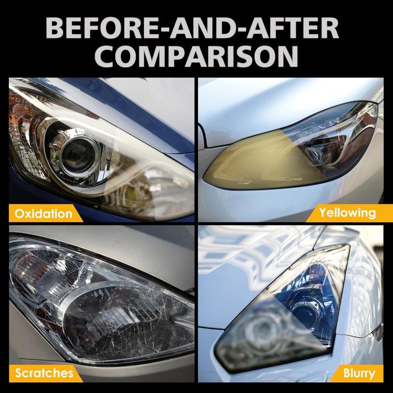 QIFOR Headlight Restoration Fluid | UV Protection & Crystalline Coating – Restore Yellowed, Oxidised Headlamps to Crystal Clear