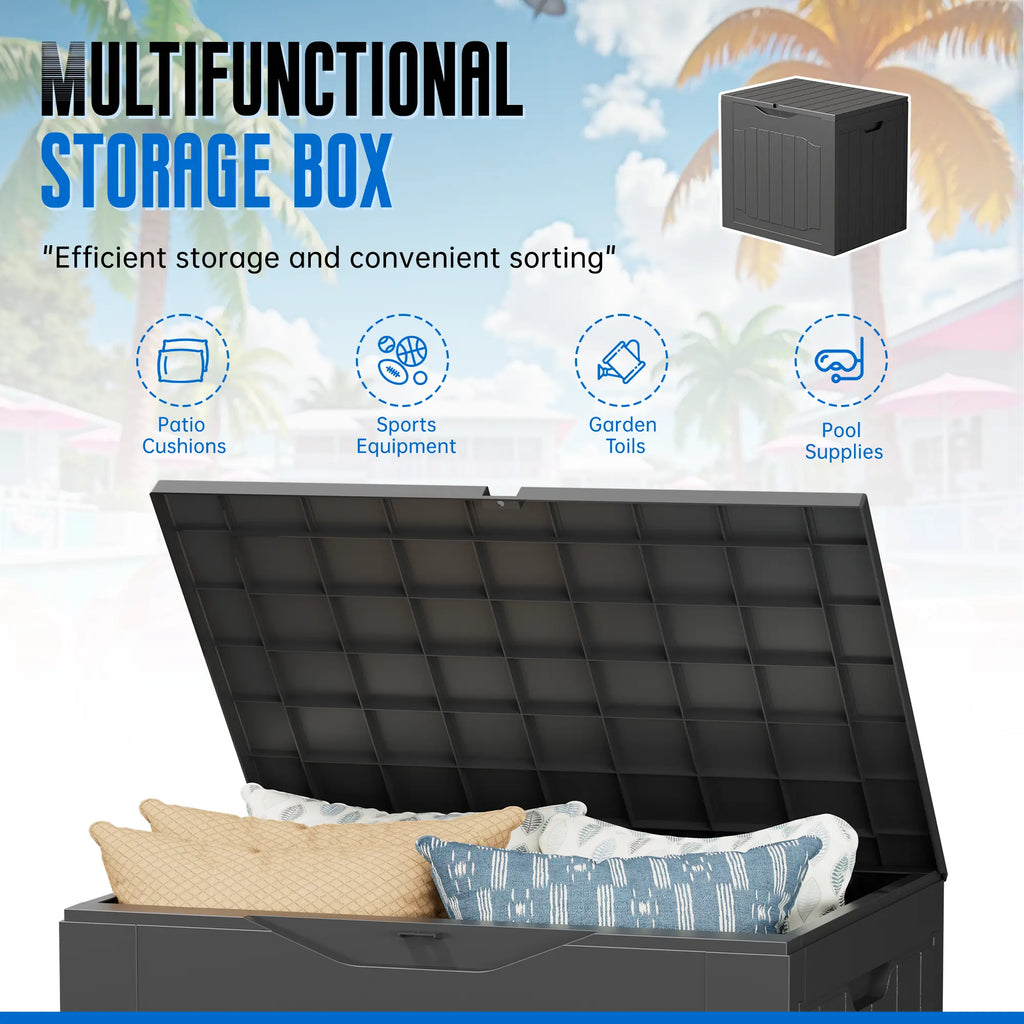 All-Weather Weatherproof Patio Deck Box (132L Lockable Parcel Delivery Station)