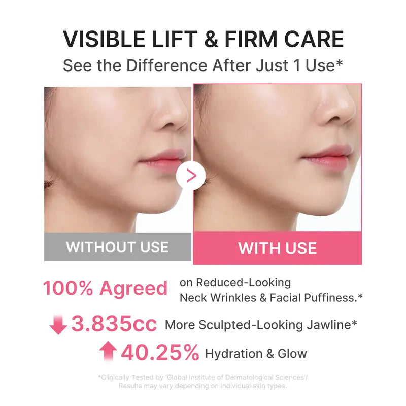 medicube PDRN Collagen Neck & Jaw Cream | Built-In Gua Sha Massager – Firm, Lift, Smooth Fine Lines