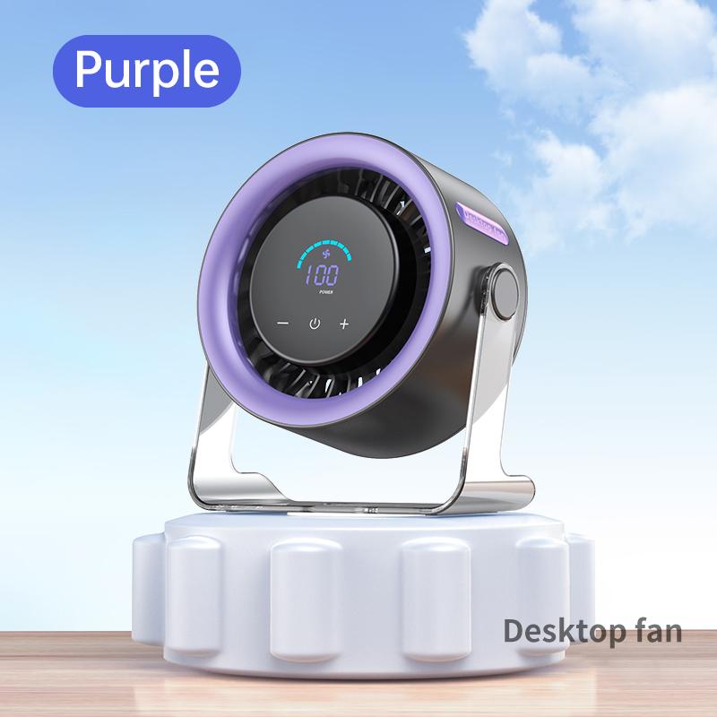 Coolhill Turbo Desk Fan | 100-Speed Digital Display – Rechargeable, Low Noise & Portable for Office, Bedroom & Travel