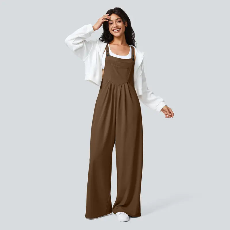 Halara™ Loose-Fit Waffle Jumpsuit with Side Pockets