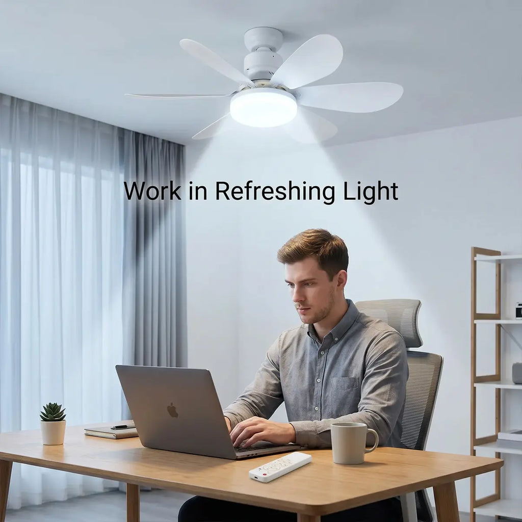 Modern 2-in-1 LED Ceiling Fan Light | Screw-In Smart Cooling Fan for Modern Homes