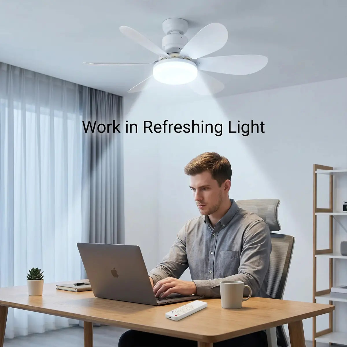 Modern 2-in-1 LED Ceiling Fan Light | Screw-In Smart Cooling Fan for Modern Homes