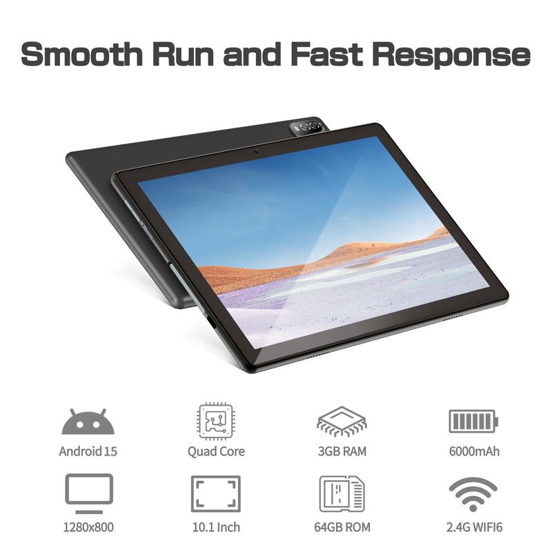 10.1-Inch Android 15 Tablet Pro (All-in-One Accessories Pack Included)