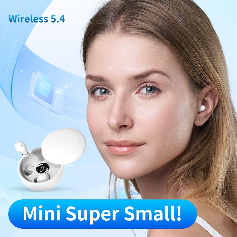 MSHUKCOE Mini True Wireless Earbuds | Bluetooth 5.4 with Noise Cancelling for Sport, Gaming & Daily Use