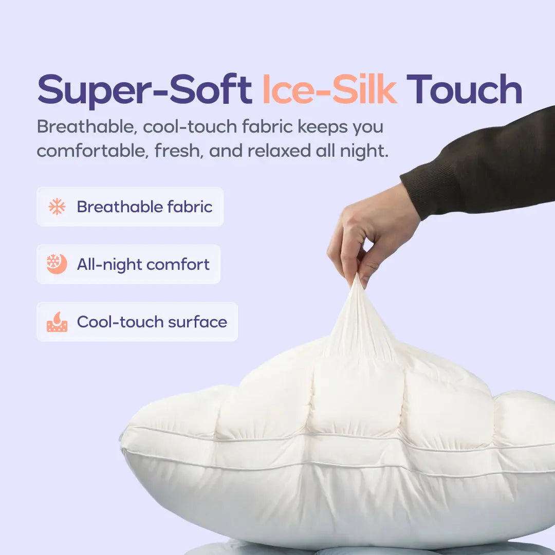 Mellow Puff Pillow | The Ultimate Cloud-Like Cooling Pillow (Puff-Grid Design)