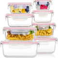 Premium Borosilicate Glass Food Storage Containers (8-Pack)