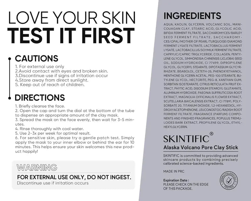 SKINTIFIC™ Mugwort & Volcano Clarifying Clay Stick Combo(2-Pack)