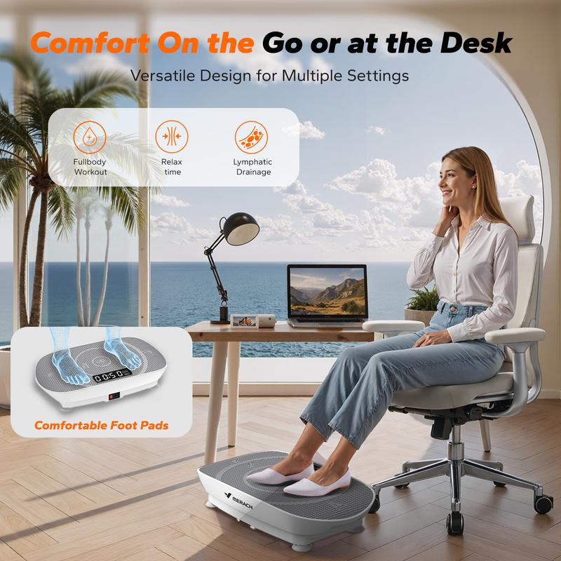 Merach Slim Vibration Plate (Lymphatic Drainage & Whole-Body Toning)