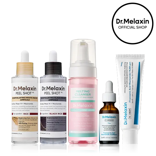[Dr.Melaxin Official] Bright & Smooth Skincare Set Total Care Set for Glow Glass Skin Set Pore Refinement, and Spot Treatment cleansing korean skin care Set