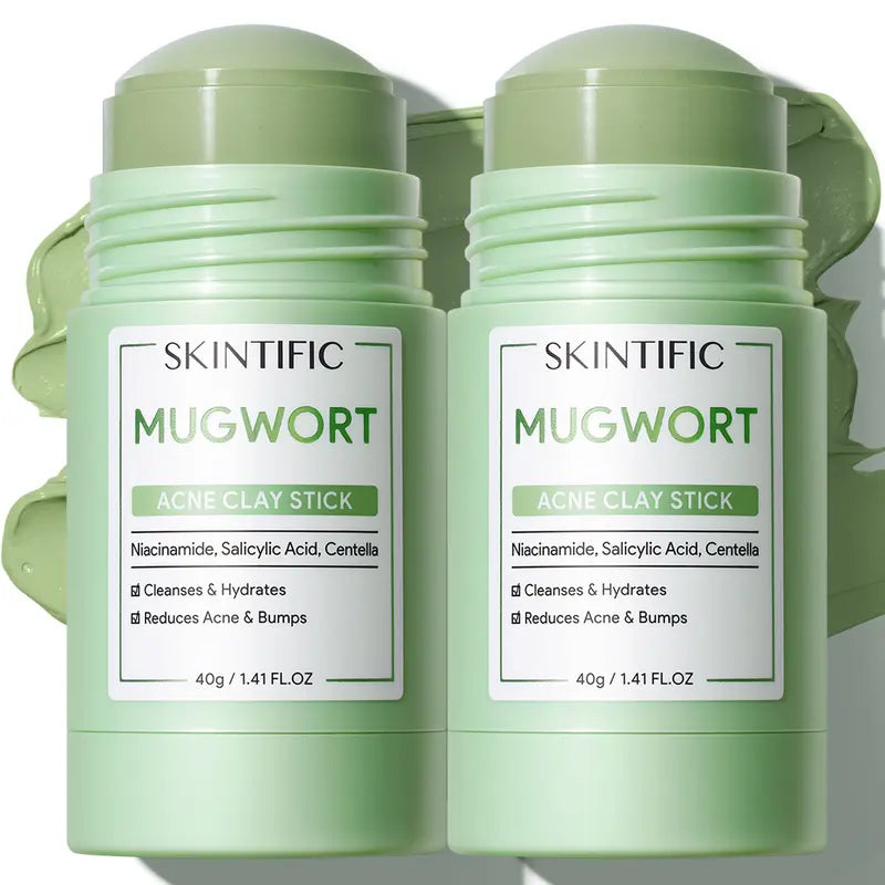 SKINTIFIC™ Mugwort & Volcano Clarifying Clay Stick Combo(2-Pack)