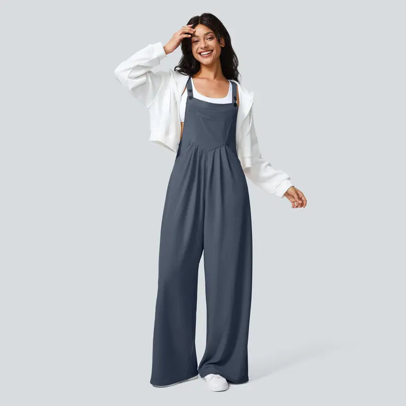 Halara™ Loose-Fit Waffle Jumpsuit with Side Pockets