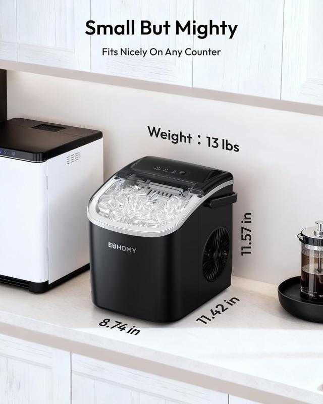 Euhomy Compact Bullet Ice Maker | Generates Fresh Ice in Just 6 Minutes