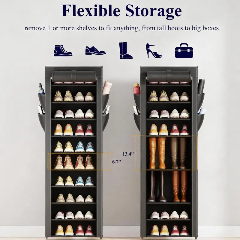 Kitsure™ Multi-Tier Shoe Rack with Side Handles