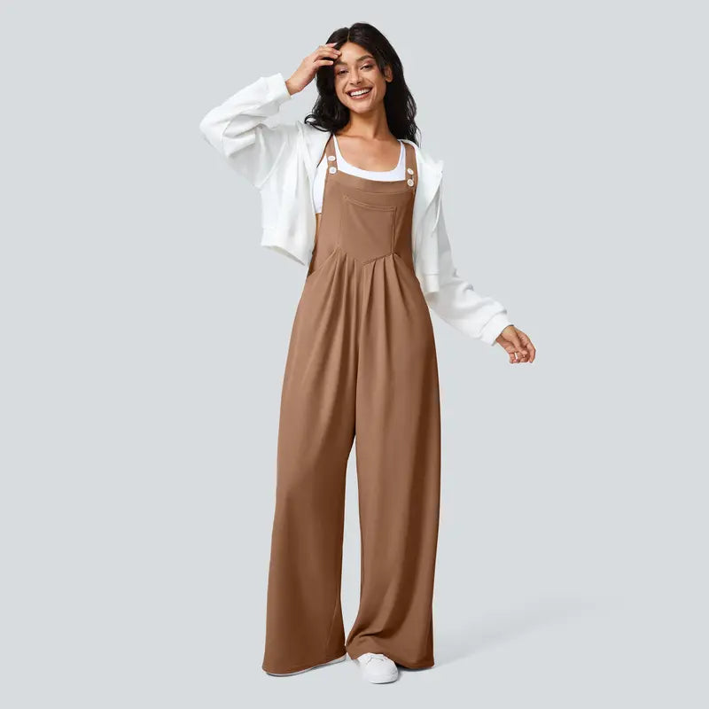 Halara™ Loose-Fit Waffle Jumpsuit with Side Pockets