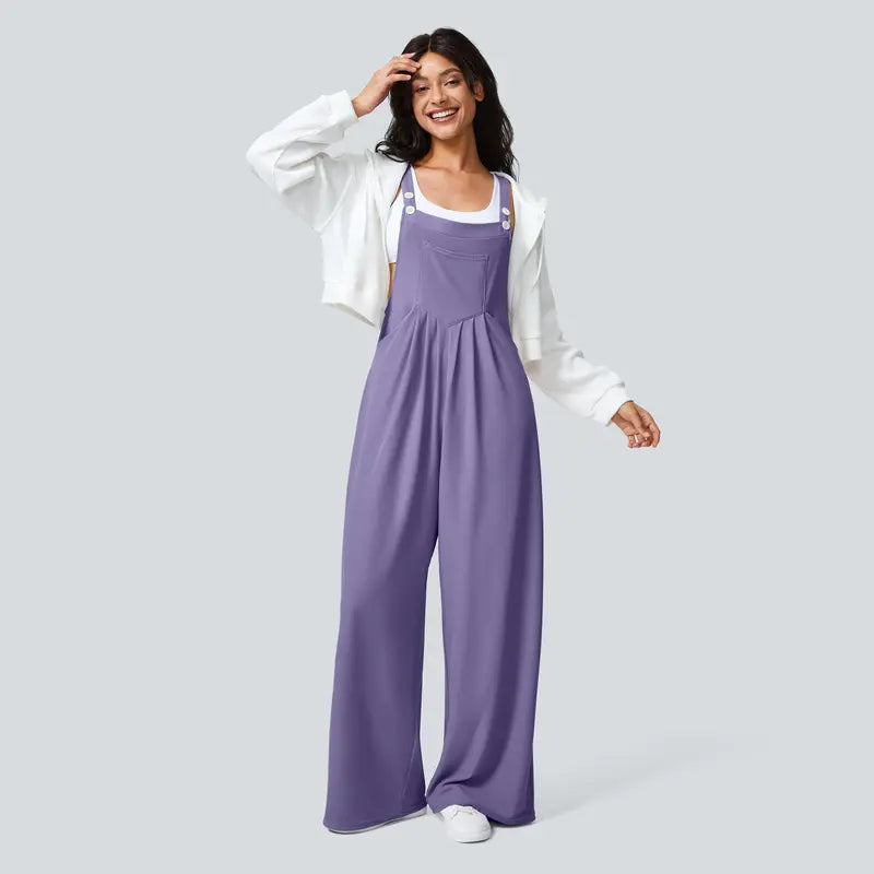 Halara™ Loose-Fit Waffle Jumpsuit with Side Pockets