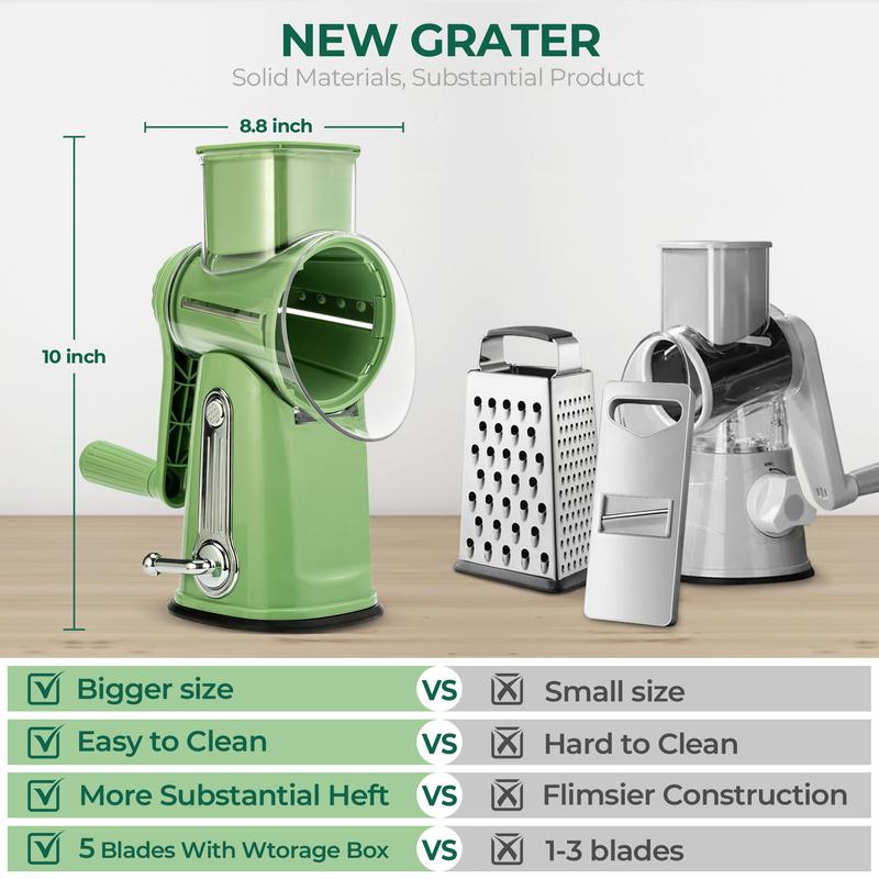 SUSTEAS 5-in-1 Rotary Vegetable Slicer | The Ultimate Time-Saving Kitchen Gadget