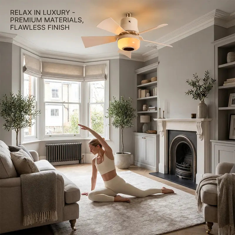 Modern 3-in-1 Screw-In Ceiling Fan Light (Built-In Wireless Bluetooth Speaker)