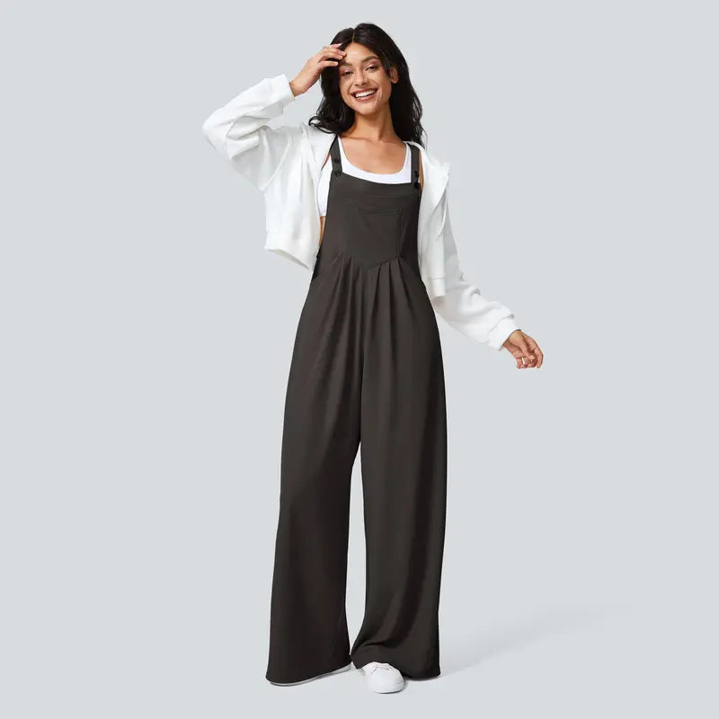 Halara™ Loose-Fit Waffle Jumpsuit with Side Pockets