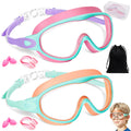 MARISUN Kids Swim Goggles 2 Pack | UV Protection & Anti-Fog for Ages 3-15 – Includes Earplugs & Nose Clip