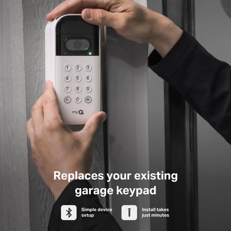myQ Wireless Smart Garage Video Keypad (Remote Access & Live View Camera)