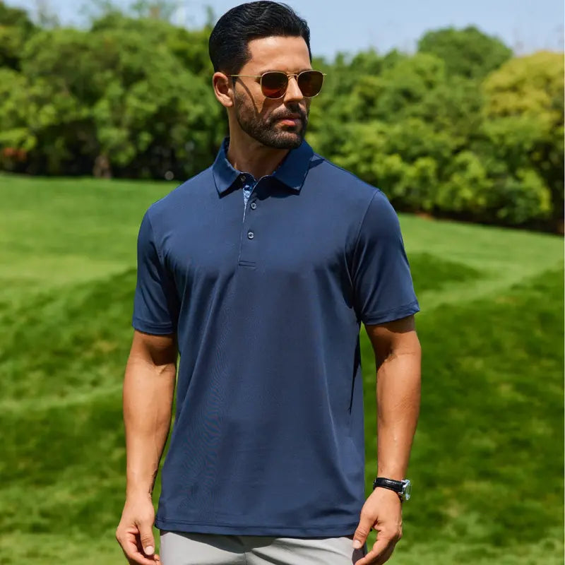 3-Pack Men's Breathable Smart Casual Polo Shirts