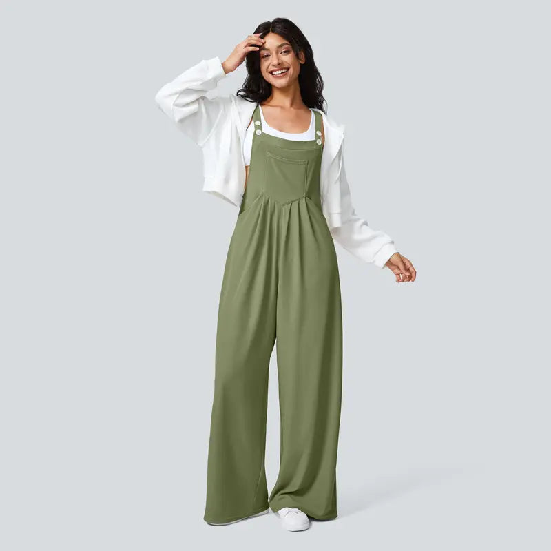 Halara™ Loose-Fit Waffle Jumpsuit with Side Pockets