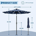 Garvee™ 10FT Solar LED Patio Umbrella (UPF 50+)