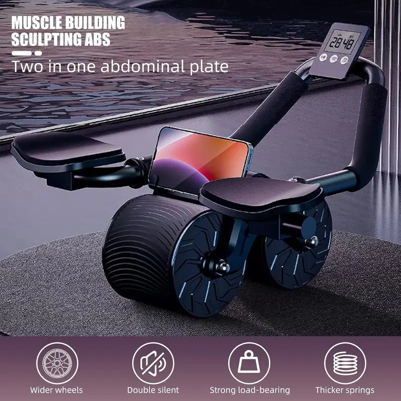 Smart Rebound Ab Roller Wheel with Digital Timer
