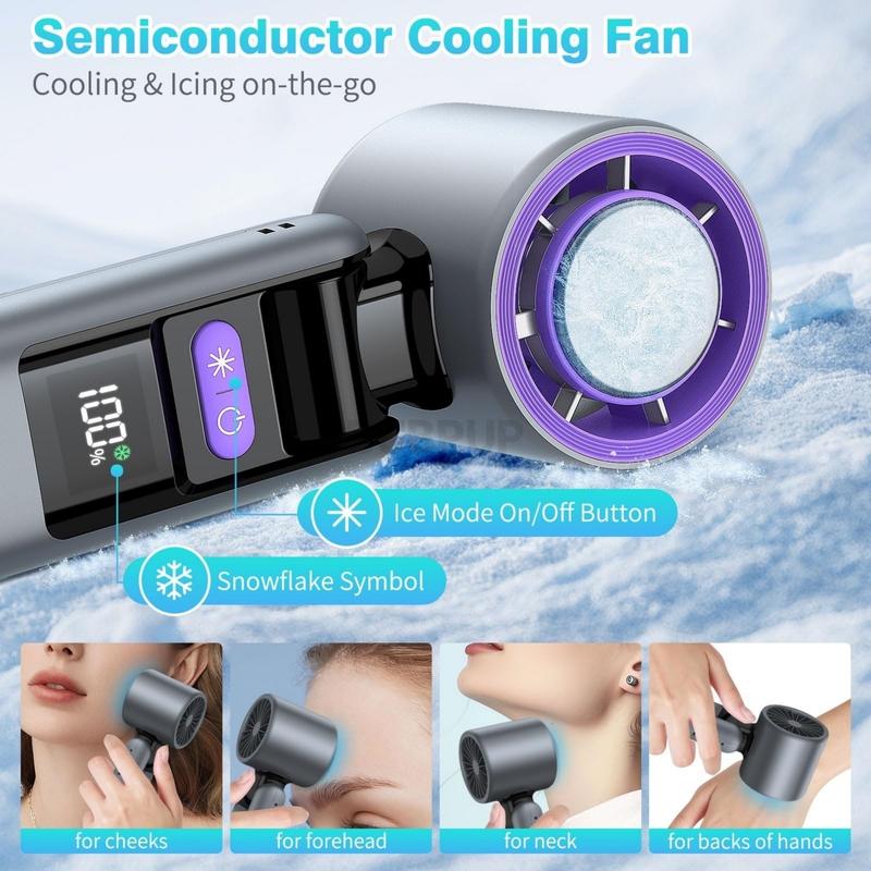 Ultra-Powerful Mini Turbo Fan (Pocket-Sized Commuter Cooling & 5 Speeds)